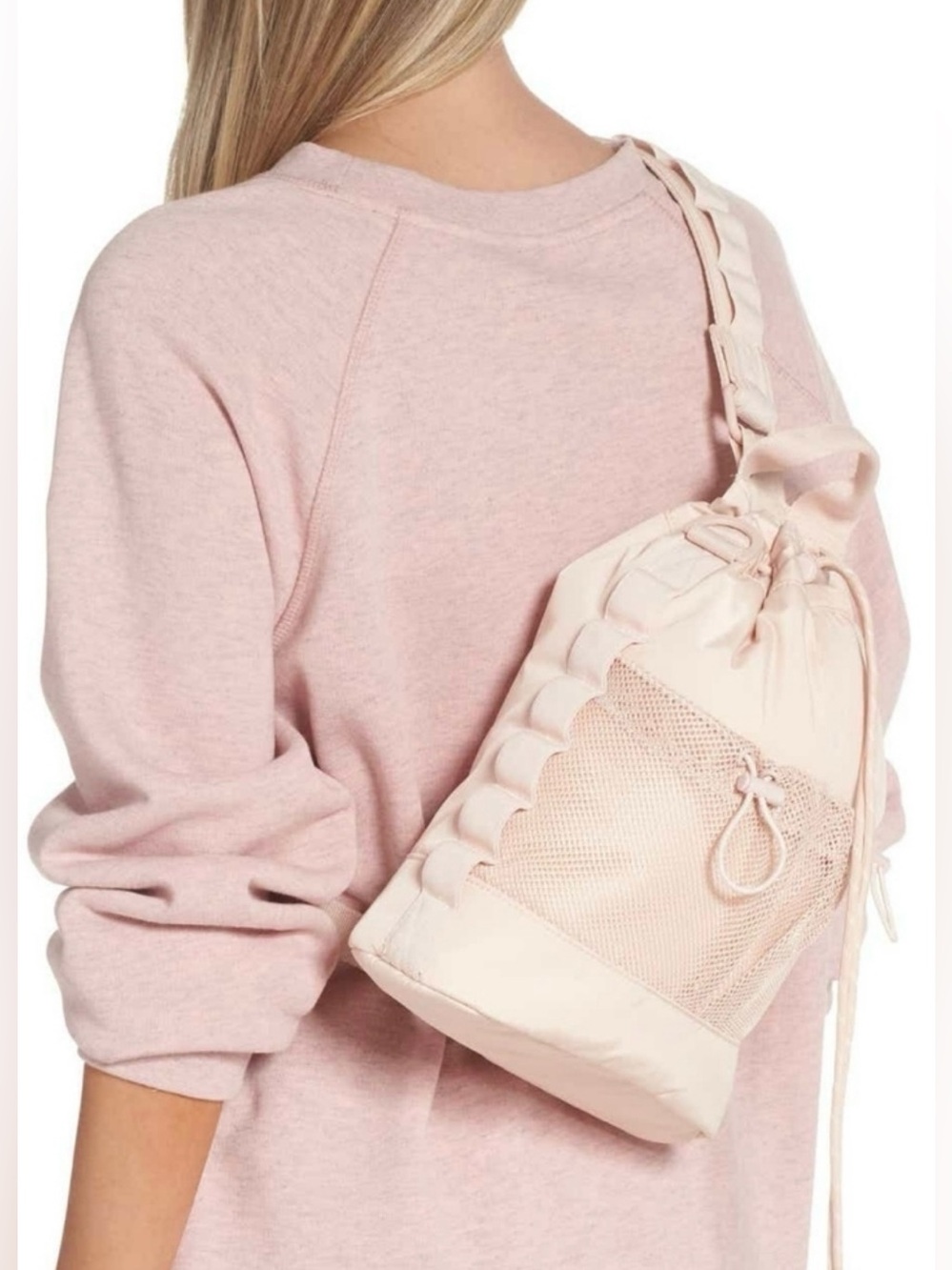 Dagne Dover Nova Repreve Sling Bag In Rose Quartz